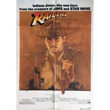 RAIDERS OF THE LOST ARK Movie Poster 1sh '81 Harrison Ford, Spielberg, Richard Amsel RAIDERS OF THE LOST ARK Movie Poster 1sh '81 Harrison Ford, Spielberg, Richard Amsel