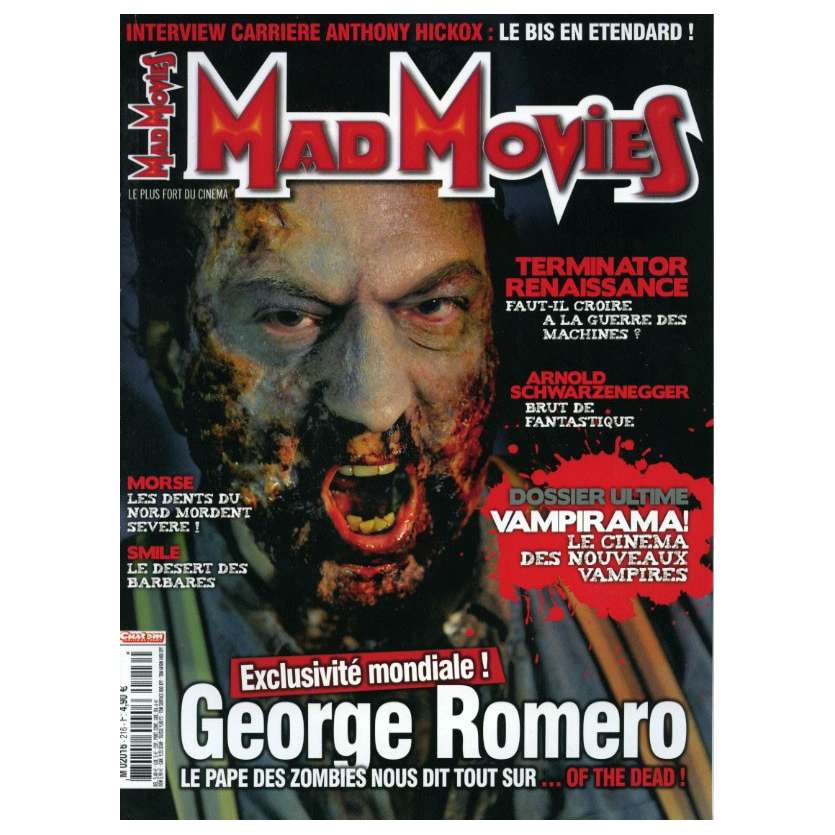 MAD MOVIES N°216 Magazine - 2009 - George Romero