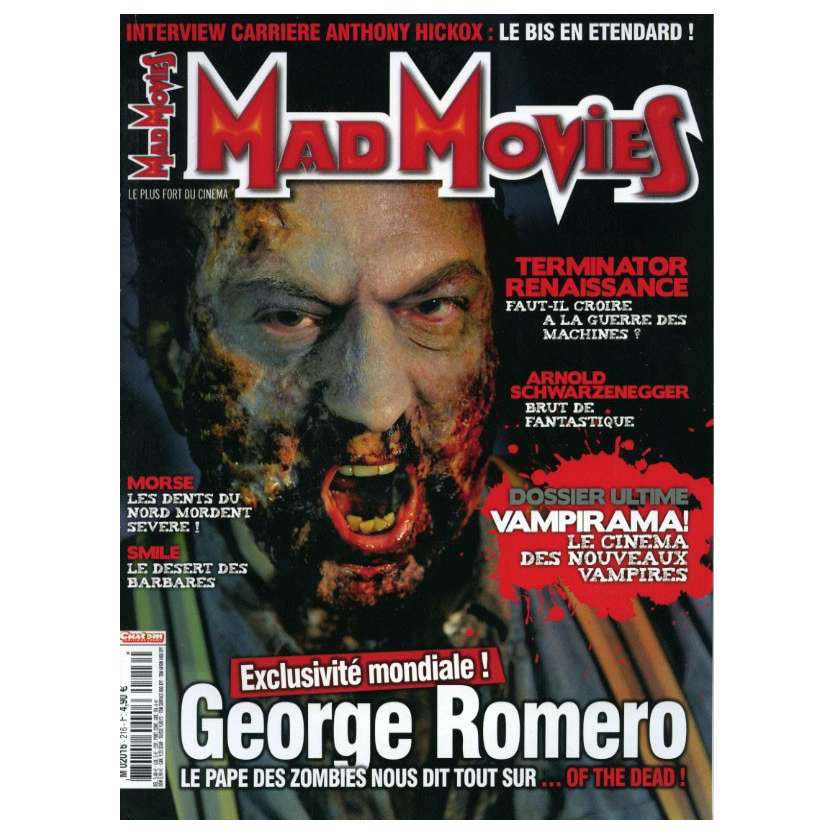 MAD MOVIES N°216 Magazine - 2009 -  George Romero