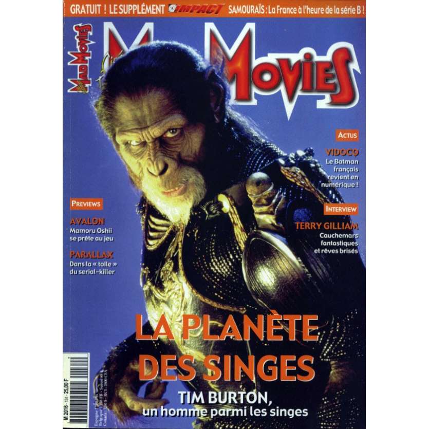 MAD MOVIES N°134 Magazine - 2001 -  La Planete des singes
