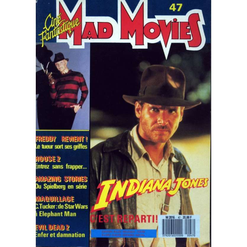 MAD MOVIES N°47 Magazine - 1988 - Indiana Jones - Freddy