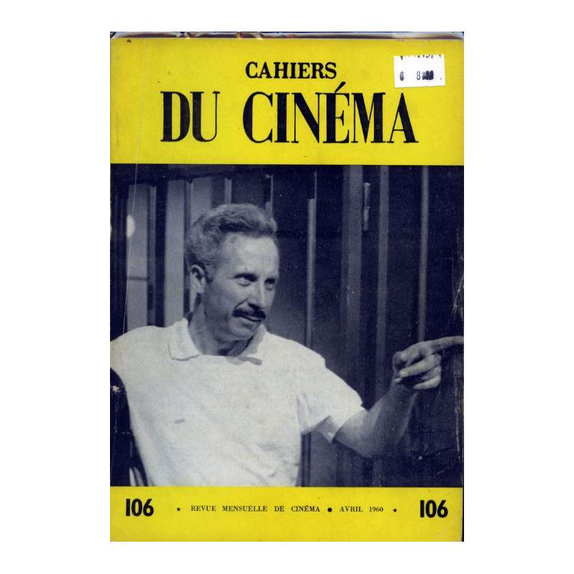 CAHIERS DU CINEMA N°106 Magazine - 1960 - Revue Mensuelle de cinéma