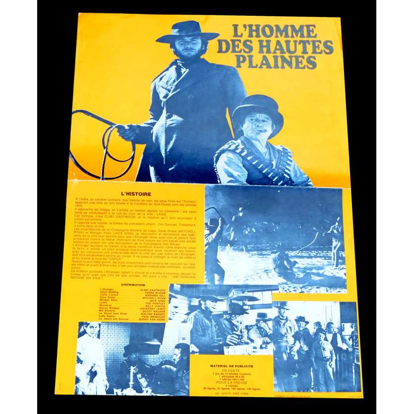 HIGH PLAINS DRIFTER French Flyer 9x12 - 1973 - Clint Eastwood, Clint Eastwood