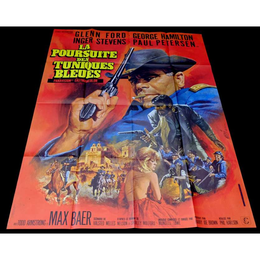 LA POURSUITE DES TUNIQUES BLEUES Affiche de film 120x160 - 1967 - Glen Ford, Phil Karlson