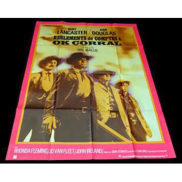 GUNFIGHT AT THE O.K. CORRAL French Movie Poster 47x63 - R1970 - John Sturges, Kirk Douglas
