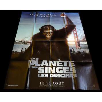 LA PLANETE DES SINGES - LES ORIGINES Affiche de film 120x160 - 2011 - Andy Serkis, Rupert Wyatt