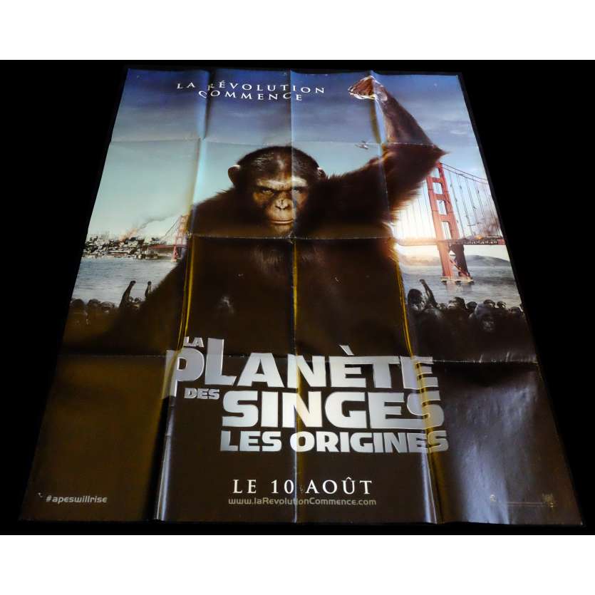 LA PLANETE DES SINGES - LES ORIGINES Affiche de film 120x160 - 2011 - Andy Serkis, Rupert Wyatt