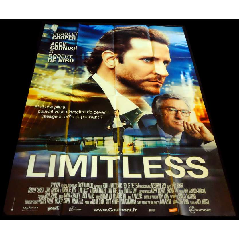 LIMITLESS French Movie Poster  47x63 - 2011 - Neil Burger, Bradley Cooper