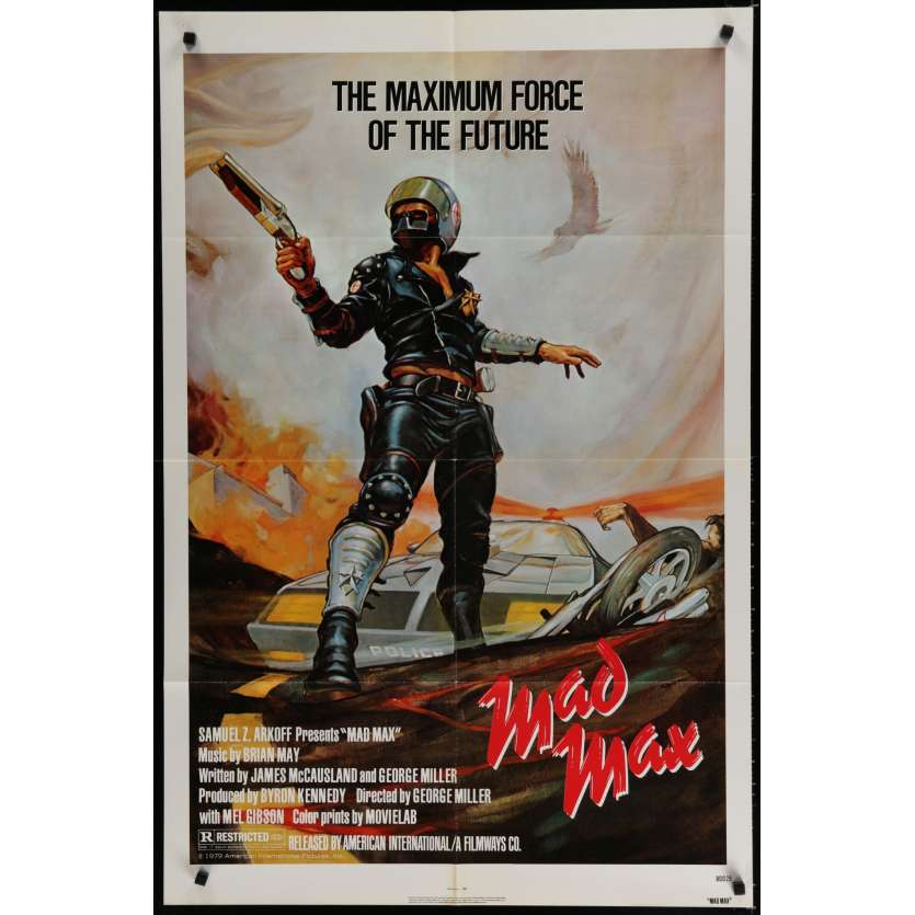 MAD MAX US Movie Poster 27x40 - R1983 - George Miller, Mel Gibson