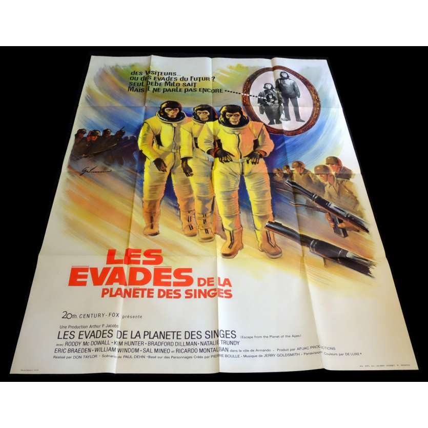 LES EVADES DE LA PLANETE DES SINGES Affiche de film 120x160 - 1971 - Roddy McDowall, Don Taylor
