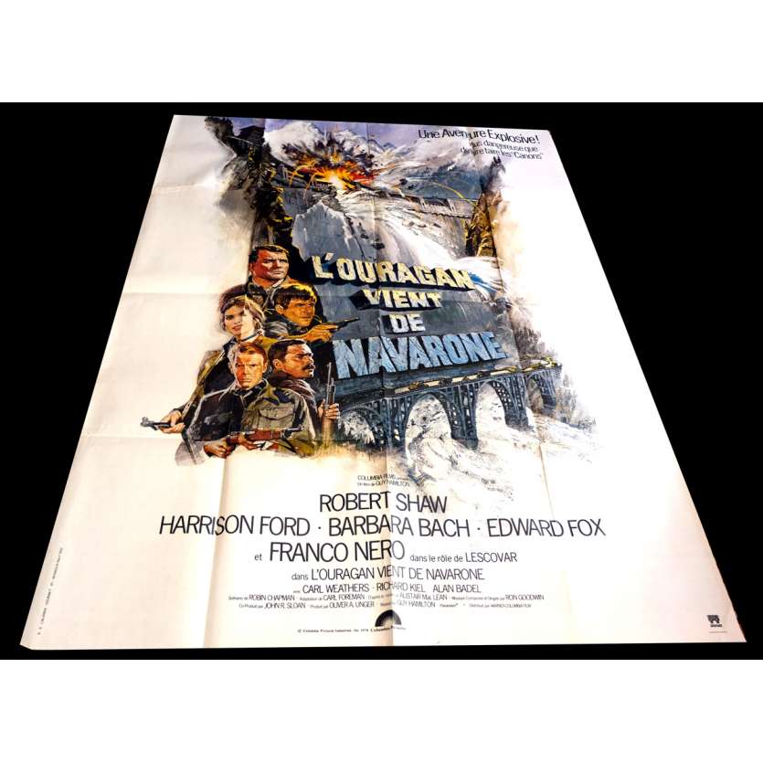L'OURAGAN VIENT DE NAVARONE Affiche de Film 120x160 - 1978 - Harrison Ford, Guy Hamilton