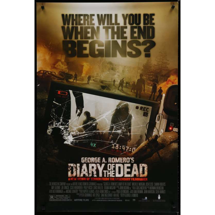 DIARY OF THE DEAD Affiche de film 69x104 - 2007 - Michelle Morgan, George A. Romero
