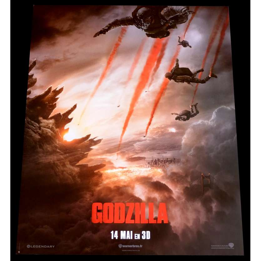 GODZILLA Préventive Affiche de film 40x60 - 2014 - Bryan Cranston, Gareth Edwards