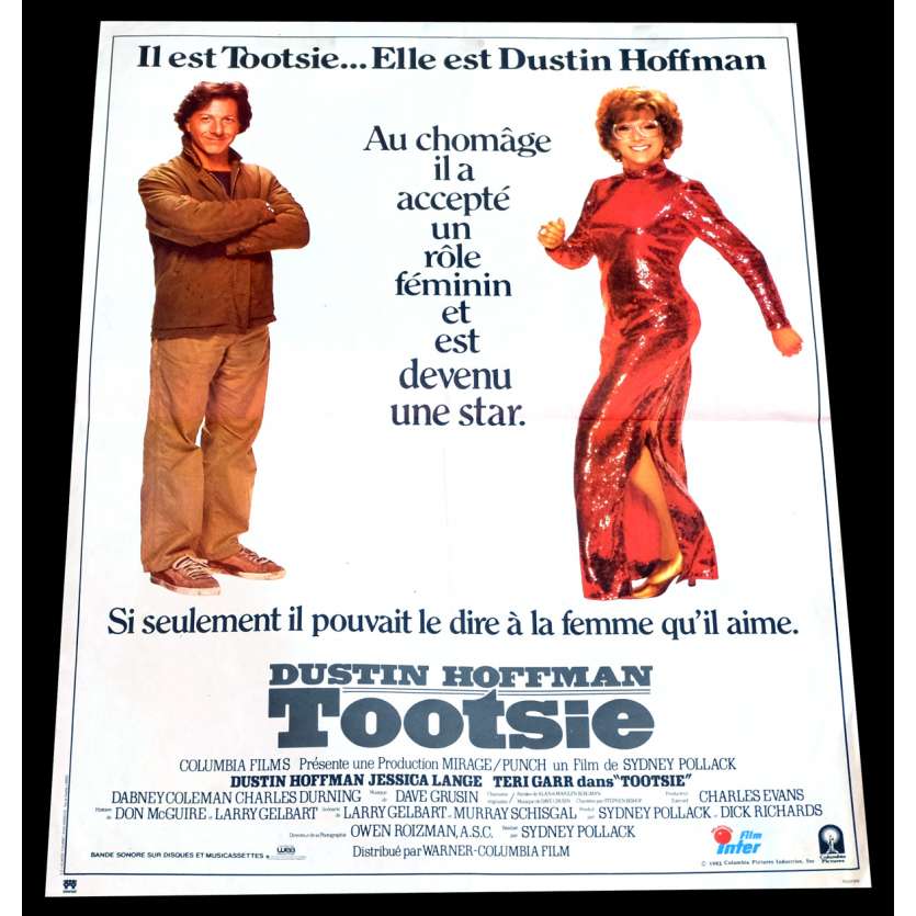 TOOTSIE Affiche de film 40x60 - 1982 - Dustin Hoffman, Sidney Pollack