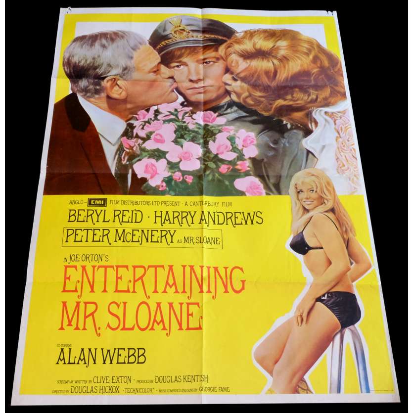ENTERTAINING MR SLOANE US Movie Poster  29x41 - 1970 - Douglas Hickox, Alan Webb