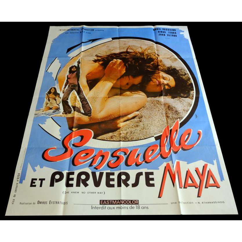 SENSUELLE ET PERVERSE MAYA Affiche de film 120x160 - 1973 - Maria Vassiliou, Omiros Efstratiadis