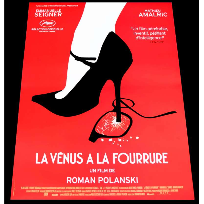 LE VENUS A LA FOURRURE Affiche de film 40x60 - 2013 - Emmanuelle Seigner, Roman Polanski