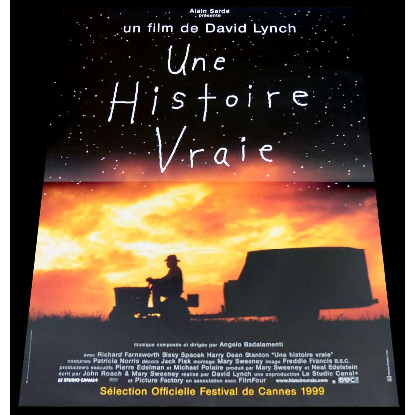 A TRUE STORY French Movie Poster 15x21 - 1999 - David Lynch, Richard Farnsworth