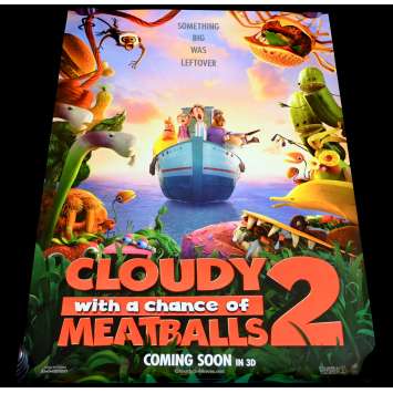 CLOUDY WITH A CHANCE OF MEATBALLS US Movie Poster 29x41 - 2013 - Cody Cameron, Anna Faris