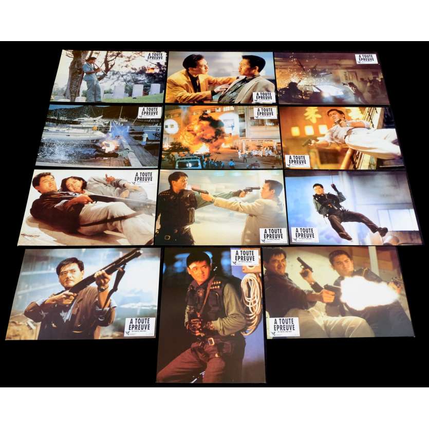 HARD BOILED French Lobby Cards Set X12 9x12 - 1986 - John Woo, Chow Yun-fat
