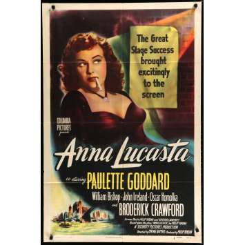 ANNA LUCASTA US Movie Poster 29x40 - 1949 - Irving Rapper, Paulette Godard ANNA LUCASTA US Movie Poster 29x40 - 1949 - Irving Rapper, Paulette Godard