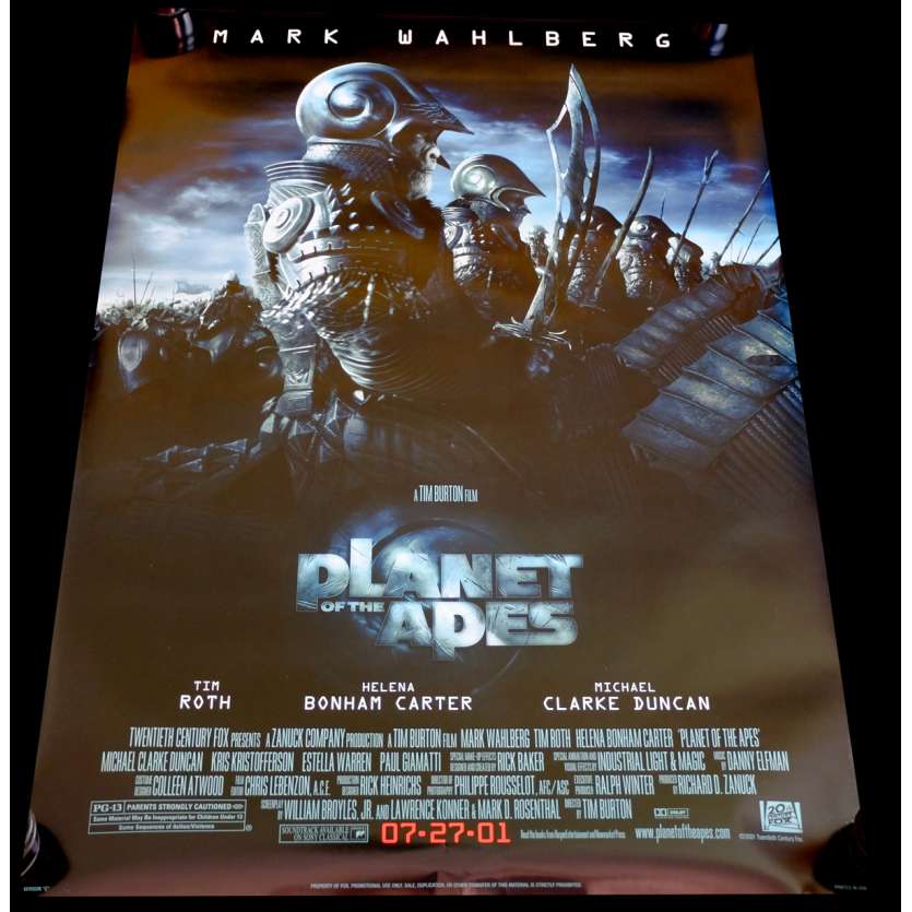 PLANETE DES SINGES Affiche de film 69x104 - 2002 - Michael Whalberg, Tim Burton