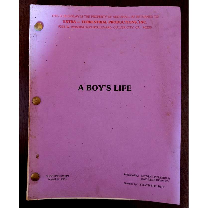 E.T THE EXTRATERRESTRIAL US Movie Script  9x12 - 1982 - Steven Spielberg, Dee Wallace