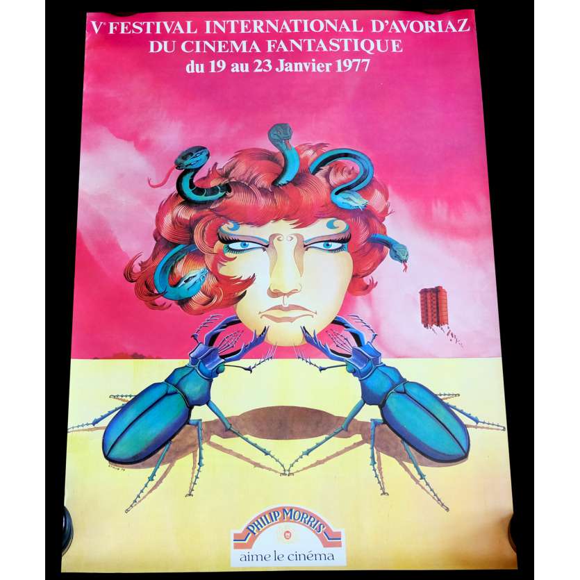 FESTIVAL D'AVORIAZ 1977 Affiche officielle  48,5x69  - Staub