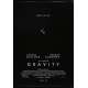 GRAVITY US Movie Poster  29x41 - 2013 - Alfonso Cuaron, Sandra Bullock