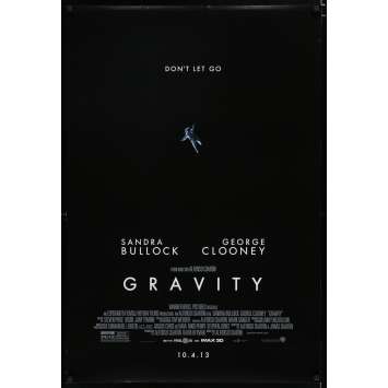 GRAVITY US Movie Poster 29x41 - 2013 - Alfonso Cuaron, Sandra Bullock GRAVITY US Movie Poster 29x41 - 2013 - Alfonso Cuaron, Sandra Bullock