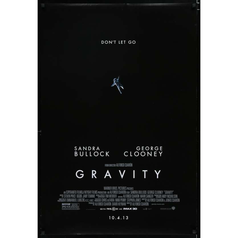 GRAVITY Affiche de film 69x104 - 2013 - Sandra Bullock, Alfonso Cuaron