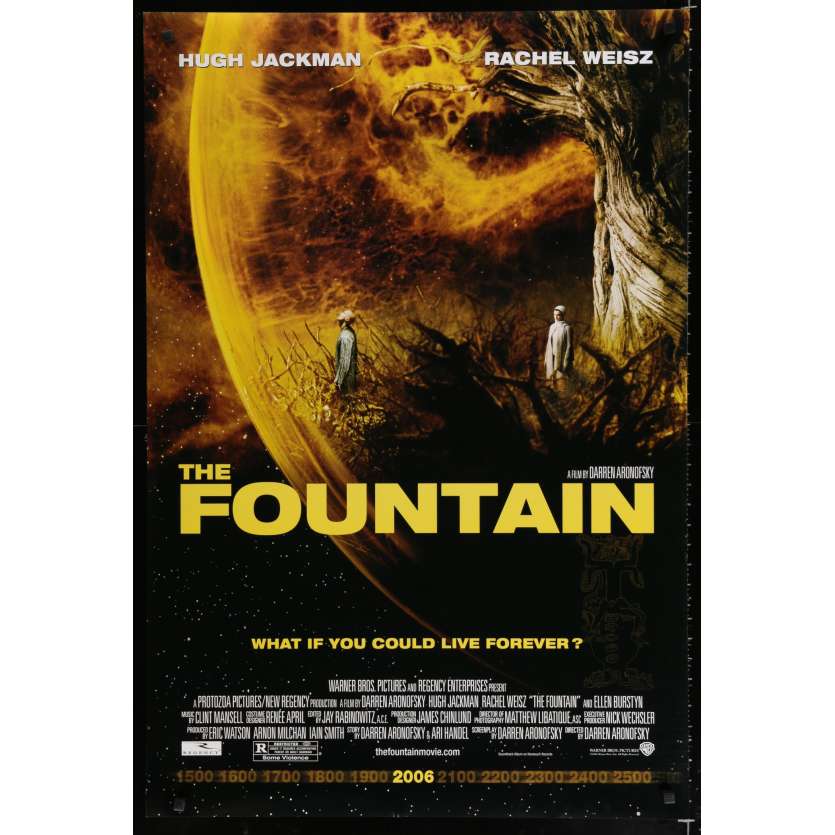 FOUNTAIN Affiche de film  69x104 - 2006 - Hugh Jackman, Daren Aronofsky