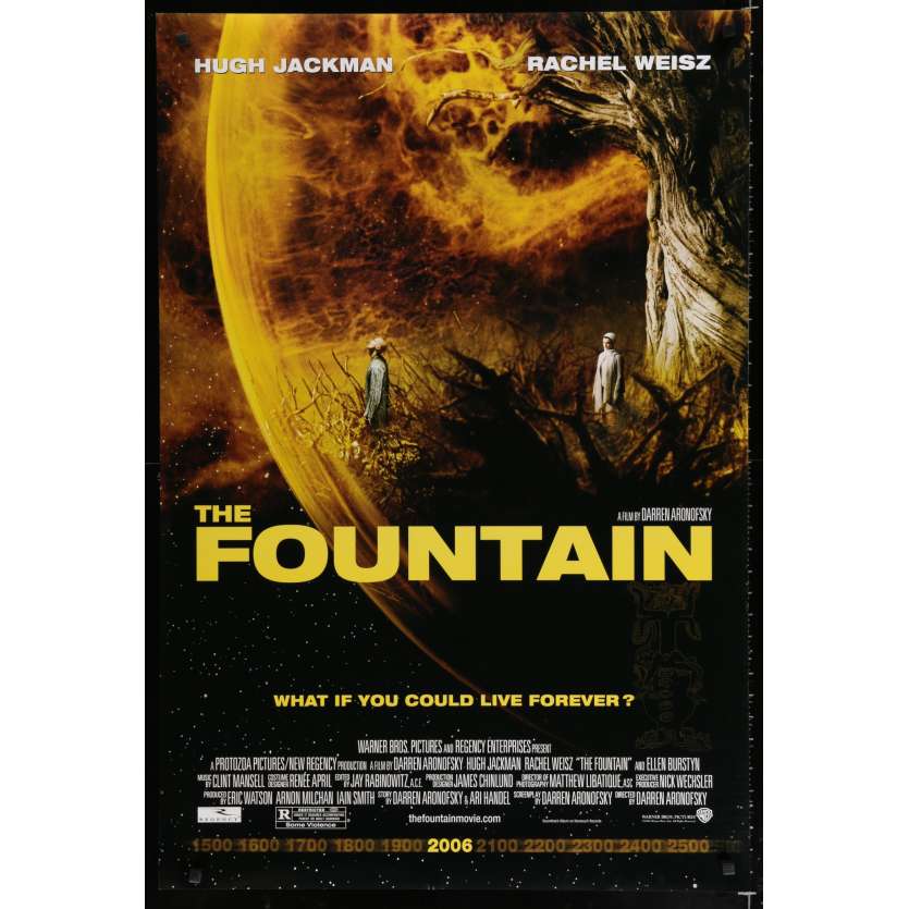 FOUNTAIN Affiche de film 69x104 - 2006 - Hugh Jackman, Daren Aronofsky