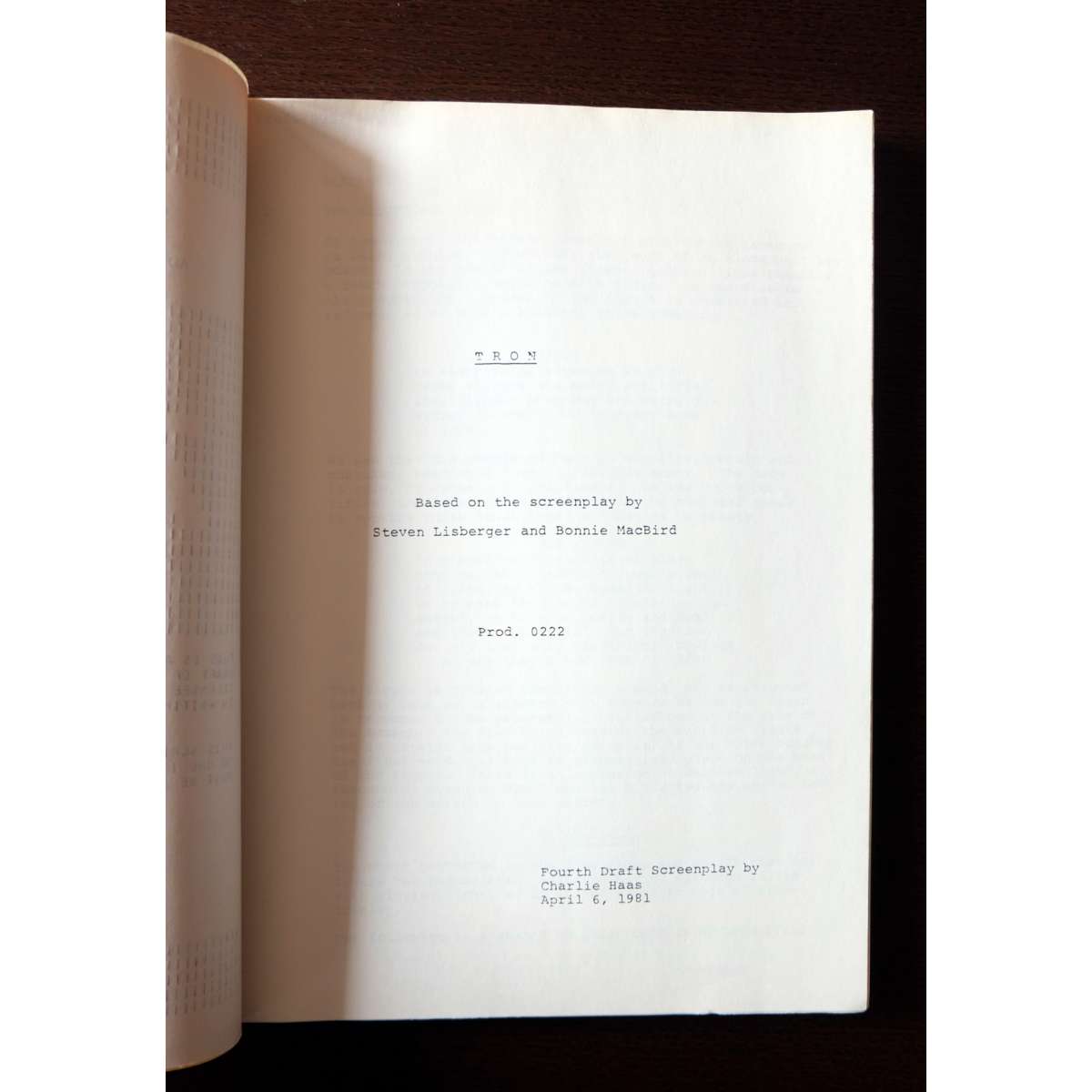 TRON Movie Script