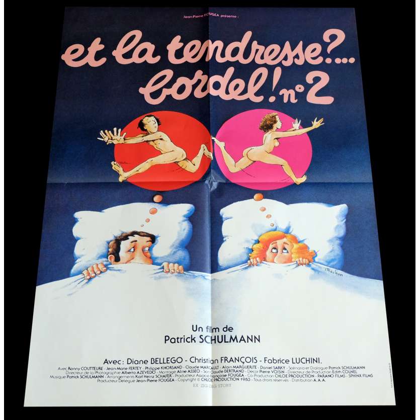 ET LA TENDRESSE BORDEL 2 Affiche de film 60x80 - 1983 - Fabrice Luchini, Patrick Schulmann