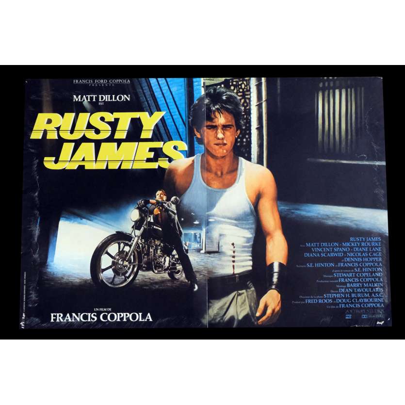 RUSTY JAMES Affiche de film 40x60 - 1983 - Matt Dillon, Francis Ford Coppola