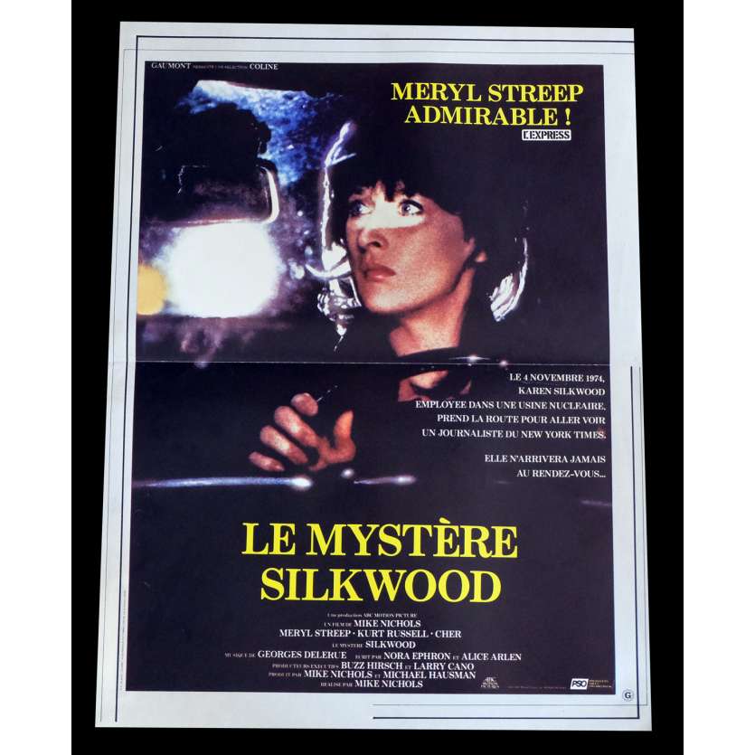 LE MYSTERE SILKWOOD Affiche de film 40x60 - 1983 - Meryl Streep, Mike Nichols