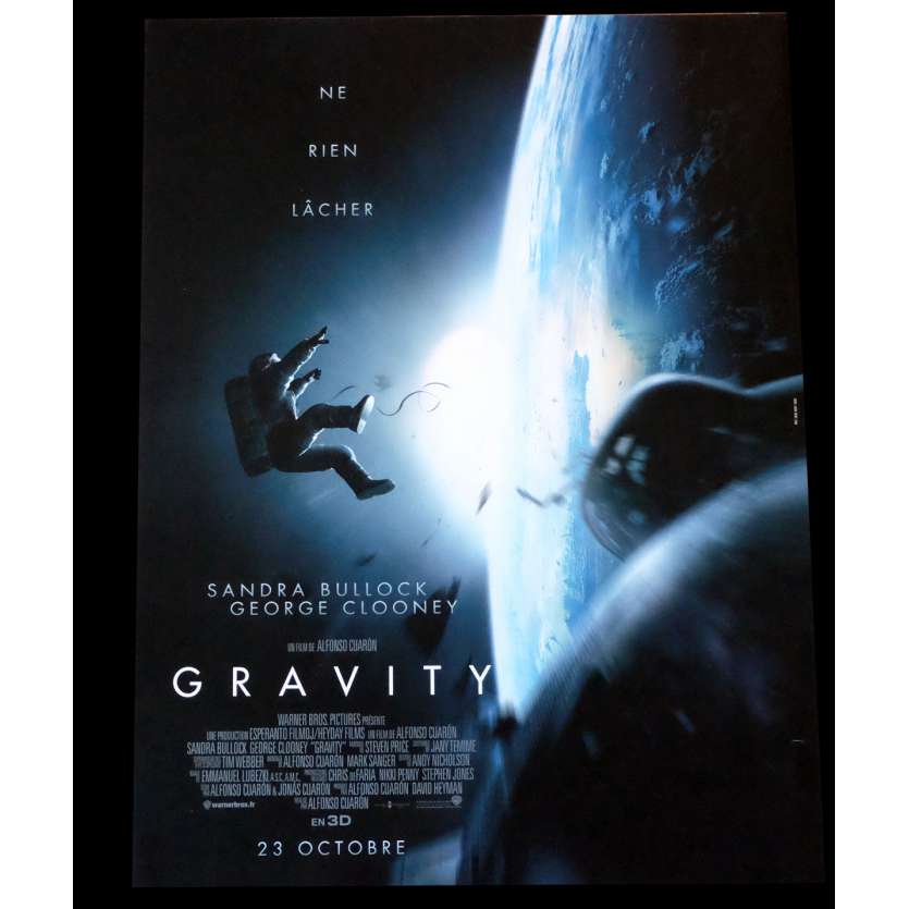 GRAVITY French Movie Poster 15x21 - 2013 - Alfonso Cuaron, Sandra Bullock