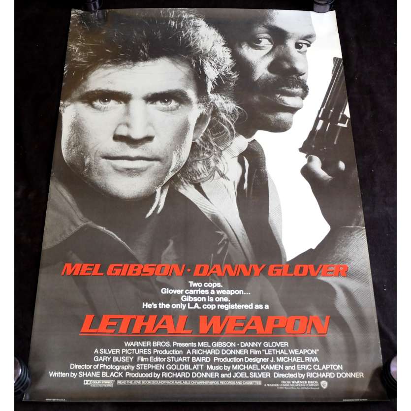 LETHAL WEAPON US Movie Poster  29x49 - 1987 - Richard Donner, Mel Gibson