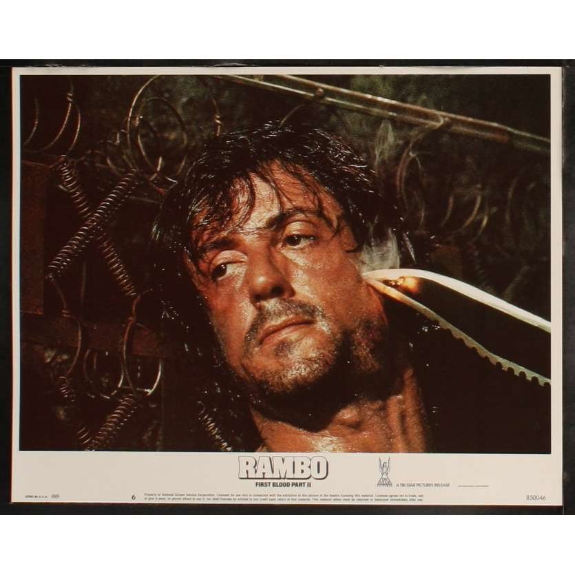 RAMBO FIRST BLOOD II US Lobby Card 3 11x14 - 1985 - George Pan Cosmatos, Sylvester Stallone