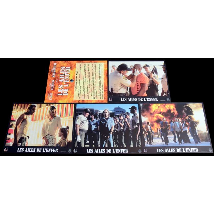 CON AIR French Lobby Cards x5 9x12 - 1997 - Simon West, Nicolas Cage