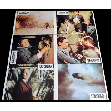 THE HINDENBURG French Lobby Cards x6 9x12 - 1975 - Robert Wise, George C. Scott