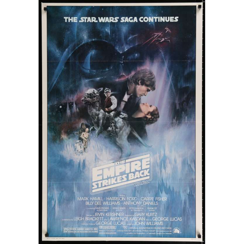 STAR WARS - L'EMPIRE CONTRE ATTAQUE Affiche de film Style A 69x104 - 1980 - Harrison Ford, George Lucas