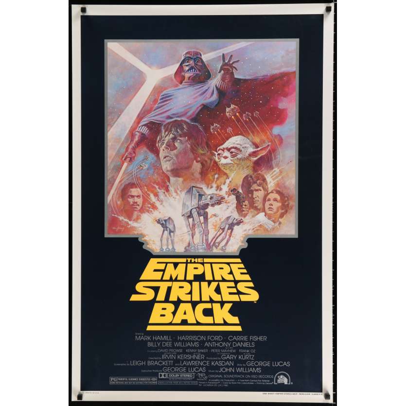 STAR WARS - EMPIRE STRIKES BACK US Movie Poster 29x41 - R1981 - George Lucas, Harrison Ford