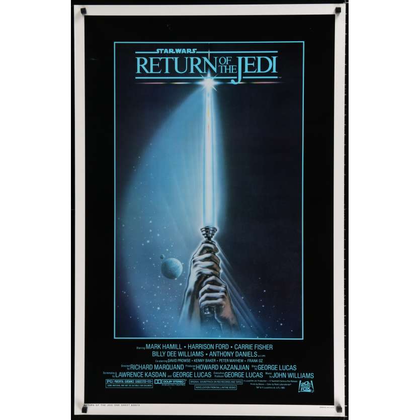 STAR WARS - LE RETOUR DU JEDI Affiche de film 69x104 - 1983 - Harrison Ford, George Lucas