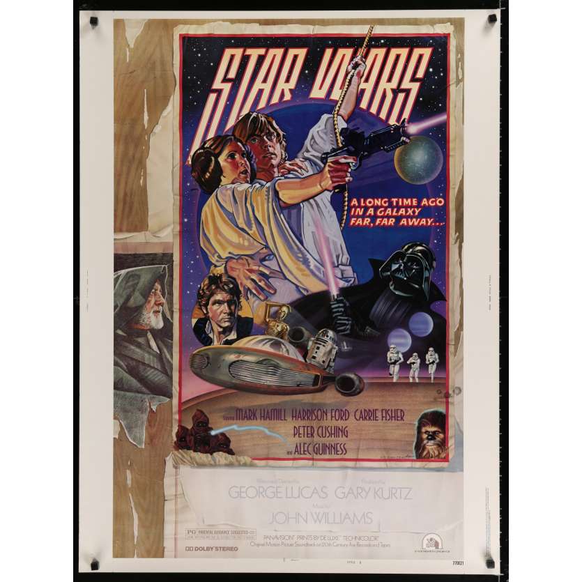 STAR WARS - UN NOUVEL ESPOIR Affiche de film Style D 76x101 - 1977 - Harrison Ford, George Lucas