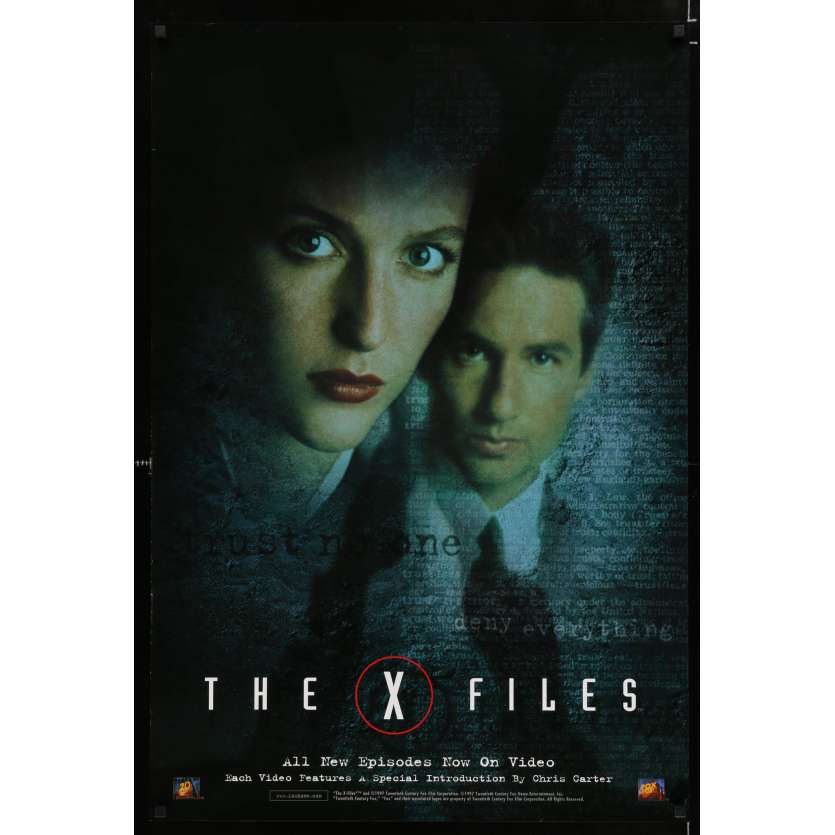 X-FILES US Movie Poster  29x40 - 1997 - Rob Bowman, David Duchowny