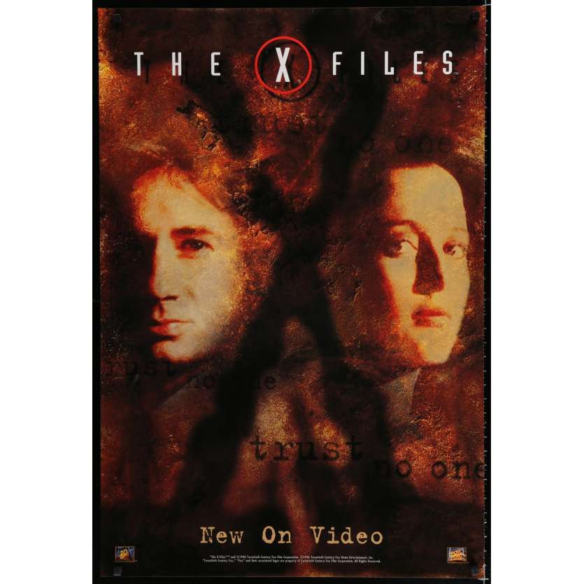 X-FILES US Video Poster A 29x40 - 1996 - Rob Bowman, David Duchowny