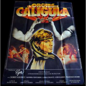 ORGIES DE CALIGULA Affiche de film 120x160 - 1984 - Lorenzo Onorati, érotique,