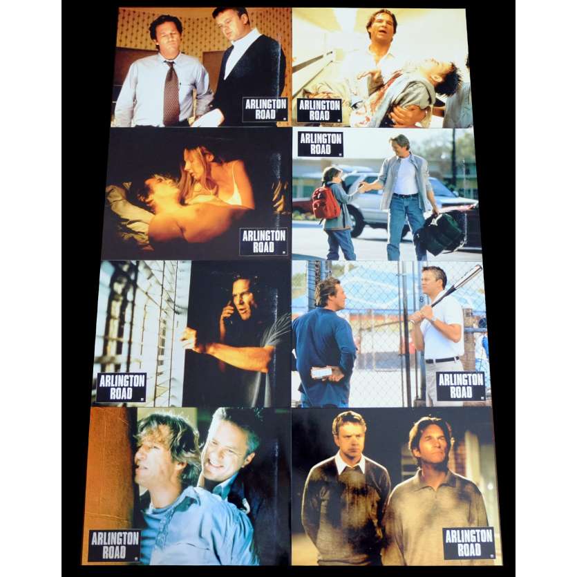 ARLINGTON ROAD French Lobby cards x8 9x12 - 1999 - Mark Pellington, Jeff Bridges